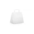 Sac traiteur kraft BLANC gr 90  26+17x30cm (5D)